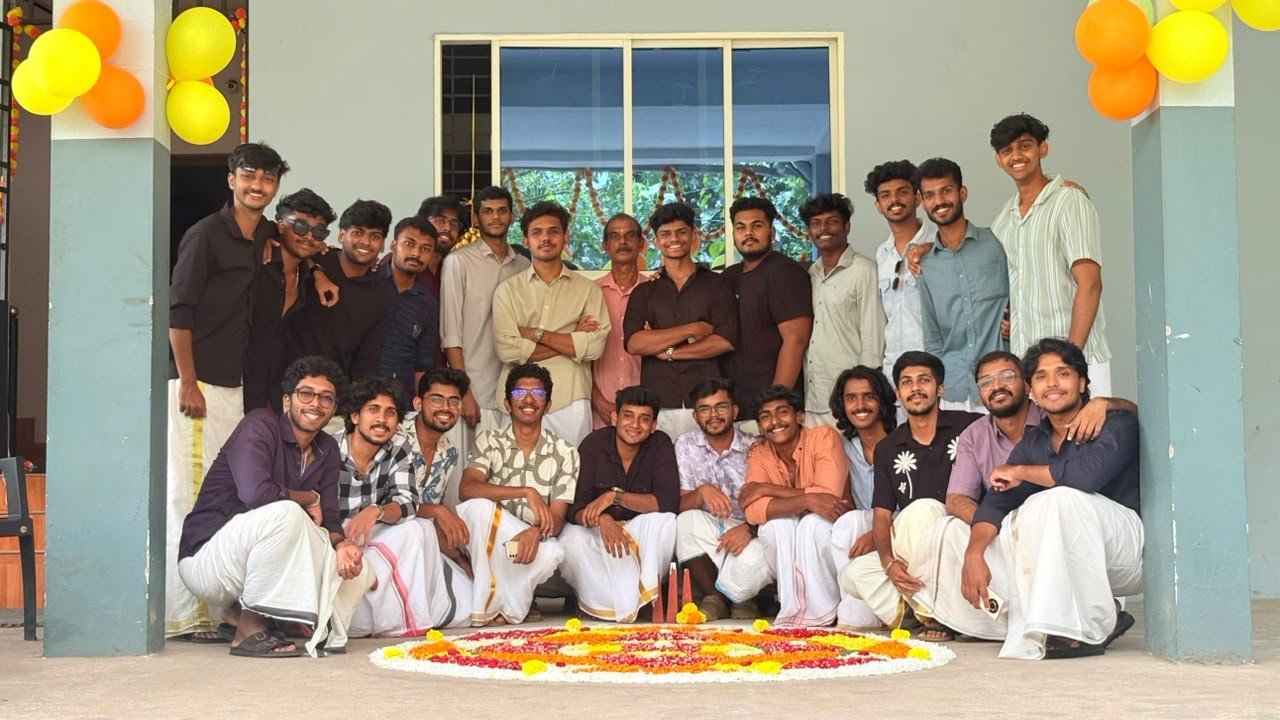 Ashiana Hostel residents in traditional Kerala attire celebrating Onam 2026
